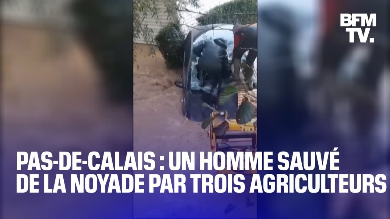 Trois agriculteurs sauvent un automobiliste pris au piège par les inondations dans le PasdeCalais