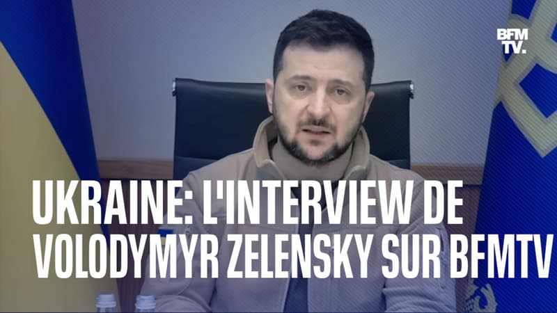 Guerre en Ukraine: l'interview de Volodymyr Zelensky sur BFMTV en intégralité