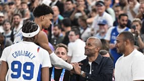 Victor Wembanyama et Tony Parker aux JO de Paris le 8 août 2024