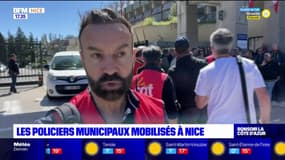 Nice: les policiers municipaux mobilisés