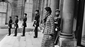 Simon Veil à l'Élysée.
