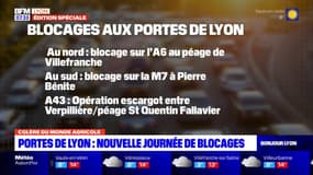 Colère des agriculteurs: nouvelle journée de blocages aux portes de Lyon
