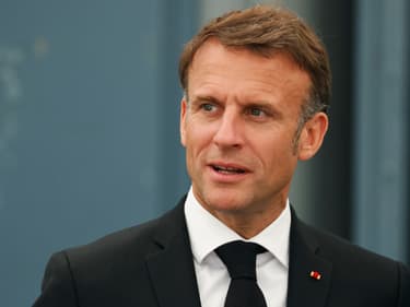 Emmanuel Macron à Oradour-sur-Glane le 10 juin 2024.
