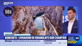 Koncrete – livraison de granulats sur chantier 