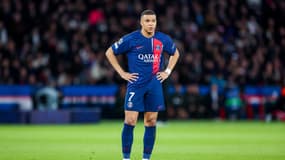 Kylian Mbappé lors de PSG-Barça (2-3, Ligue des champions), le 10 avril 2024