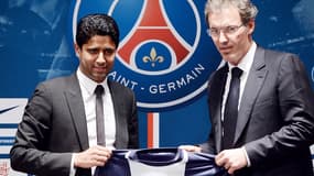 Laurent Blanc et le président qatari du PSG