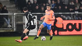Mason Greenwood lors du match Angers-OM (0-2, L1), le 9 février 2025
