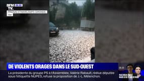 Orages: les images des violentes chutes de grêle qui ont frappé la Gironde