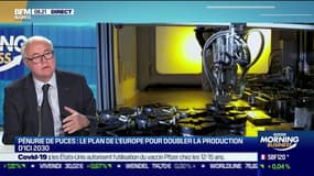 Jean-Marc Chéry (Président du Directoire et DG de STMicroelectronics): les pénuries de puces dans l'automobile "devraient commencer à se réguler (au) premier et deuxième trimestre 2022 et la queue de difficultés sur la fin de 2022"