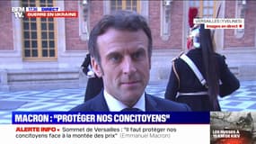 Emmanuel Macron: "Notre volonté est de protéger à court terme nos concitoyens et nos entreprises face à la montée des prix"