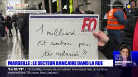 Marseille: manifestation des salariés des secteurs bancaire et associatif
