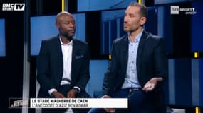 William Gallas et Aziz Ben Askar sur le plateau de l'émission "Le Vestiaire" 