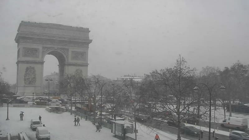 Paris sous la neige ce 22 janvier.