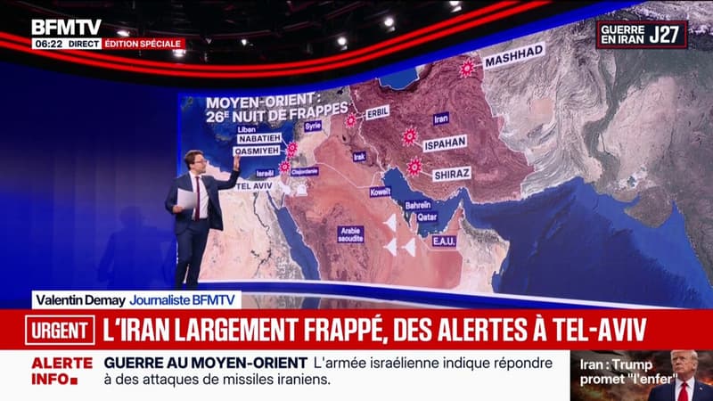 Le point sur les frappes au Moyen-Orient au 27e jour de la guerre