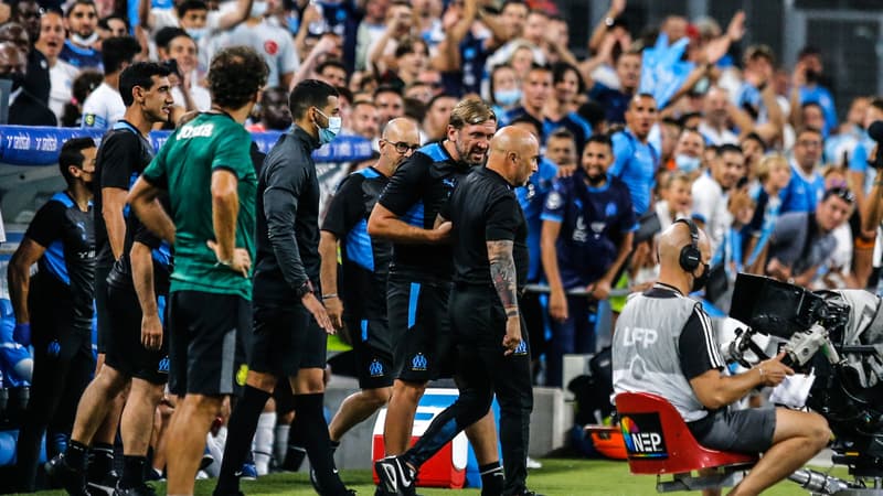 OM: l'émotion de Sampaoli après sa 1ère avec du public au Vélodrome