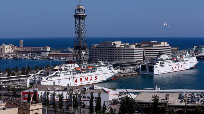 Le port de Barcelone le 21 mars 2020.