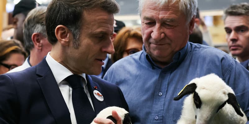 Le président Emmanuel Macron lors de l'édition 2025 du Salon international de l'Agriculture 