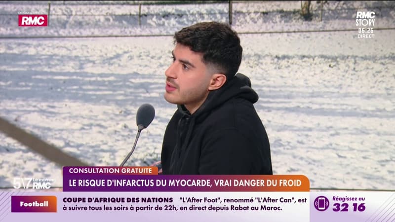 Le risque d'infarctus du myocarde, vrai danger du froid