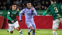 Le Brésilien Rodrygo avec le Real Madrid en Coupe du roi contre Cacereno