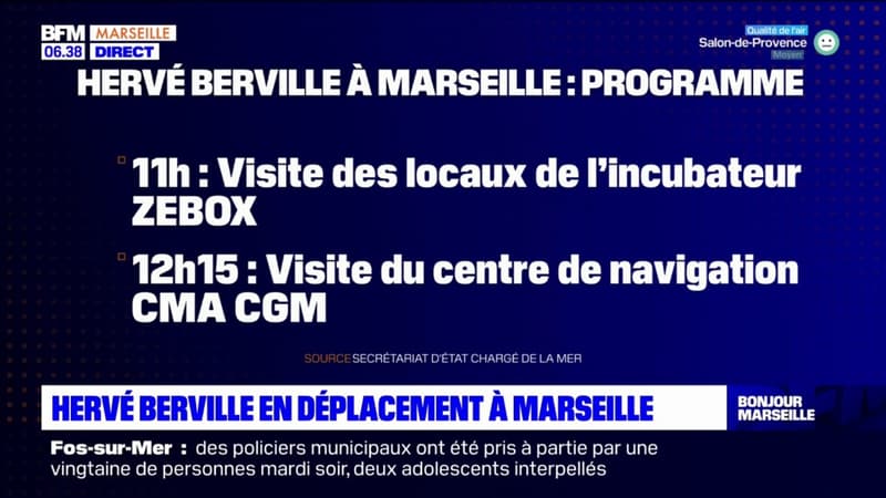 Marseille: le secrétaire d'Etat chargé de la mer, Hervé Berville, en visite ce vendredi