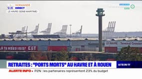Retraites: opération "ports morts" au Havre et à Rouen