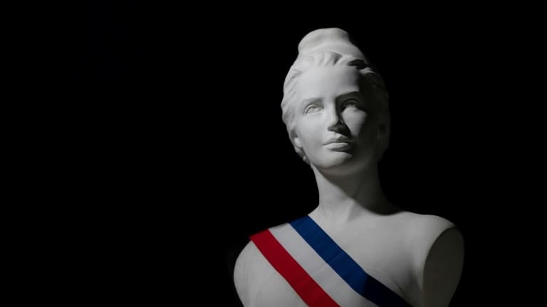 Un buste de Marianne à Mulhouse, le 19 novembre 2021