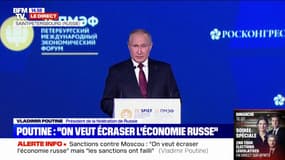 "Les sanctions ont créé l'inflation" déclare Vladimir Poutine