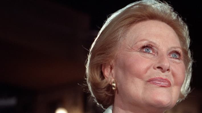 Michèle Morgan, le 1er décembre 1987 