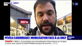 Nord: les usagers expriment leur colère contre la SNCF à Pévèle-Carembault