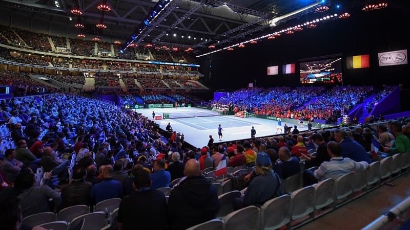 Le stade Pierre-Mauroy lors de la finale de Coupe Davis 2017
