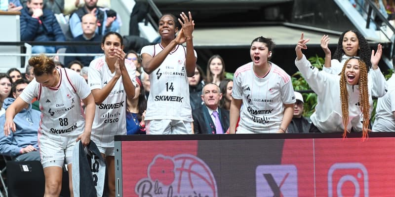 Les joueuses de l'Asvel féminin en janvier 2025