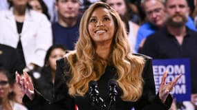 Beyoncé lors d'un meeting de Kamala Harris au Texas, le 25 octobre 2024