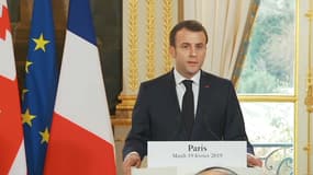 Emmanuel Macron à l'Elysée ce mardi. 