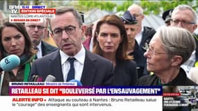 Attaque au couteau à Nantes: "Ce n'est pas un fait divers, c'est un fait de société", estime Bruno Retailleau