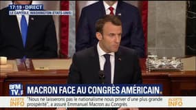 Macron au Congrès américain: "La guerre commerciale n’est pas la solution"