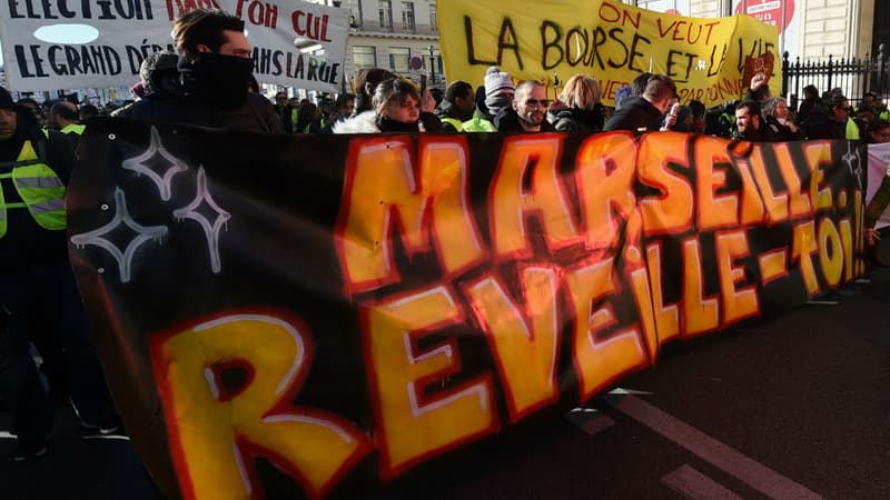 Manifestation de gilets jaunes à Marseille, le 26 janvier 2019