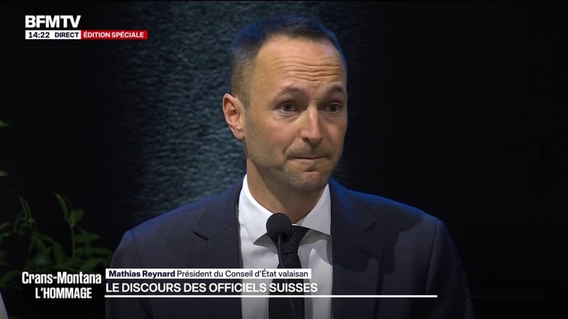 Crans-Montana: "Depuis cette nuit du 1er janvier, il ne s'est pas passé un seul instant sans penser à vous", assure Mathias Reynard, président du Conseil d'État valaisan, en s'adressant aux familles