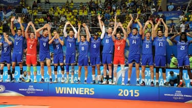 Les bleus fêtent leur titre au Brésil, le 19 juillet 2015.