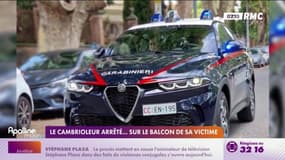 Le cambrioleur arrêté sur le balcon de sa victime