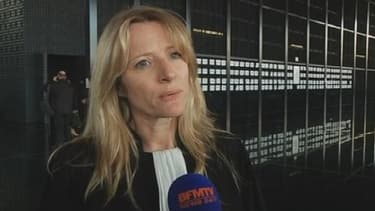 Sandrine Caron, avocate de la mère de l'enfant, au micro de BFMTV, à Nantes, le 19 février 2013