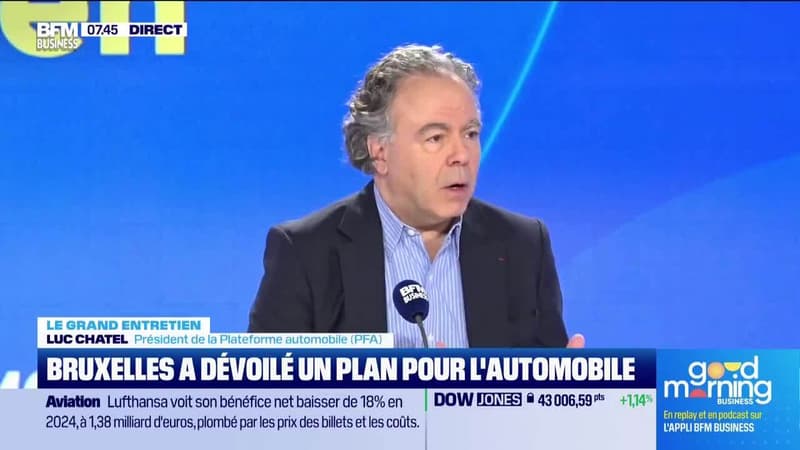 Luc Chatel, président de la Plateforme automobile (PFA), est l'invité de Good Morning Business