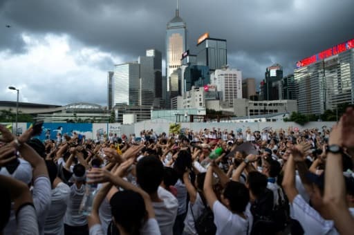 Manifestation contre un projet de loi controversé autorisant les extraditions vers la Chine continentale, le 9 juin 2019 à Hong Kong Manifestation contre un projet de loi controversé autorisant les extraditions vers la Chine continentale, le 9 juin 2019 à Hong Kong