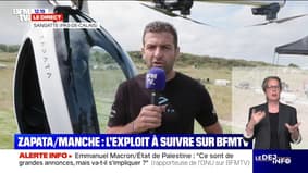 "On a des conditions optimales", affirme Franky Zapata à quelques minutes de sa tentative de traversée de la Manche dans un Air Scooter