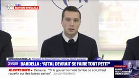"Gabriel Attal devrait se faire un peu plus petit, surtout quand on lègue un pays avec un record de déficit", déclare Jordan Bardella