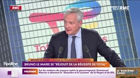 Bruno Le Maire se "réjouit de la réussite de Total"
