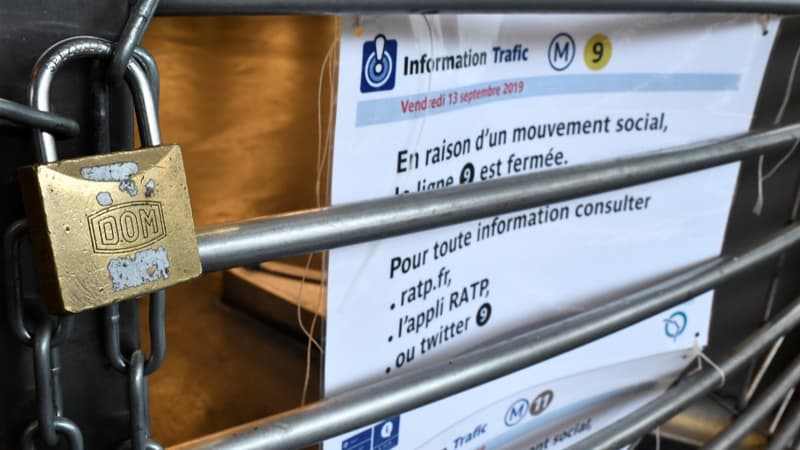 La station de métro parisienne République fermée lors de la grève du 13 septembre 2019