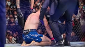 Kevin Jousset, après son TKO subit lors de l'UFC Paris, samedi 28 septembre.