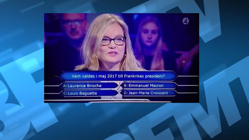 Une question sur le président français posée dans la version suédoise de "Qui veut gagner des millions"  