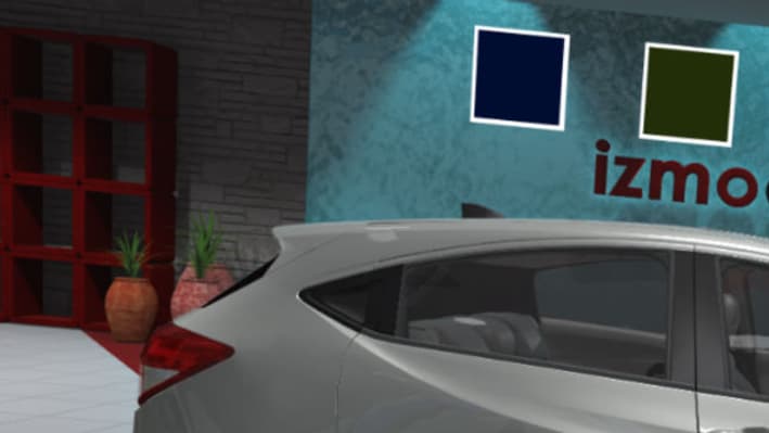 Sur cette démo, on pouvait changer de couleur de carrosserie et opter pour différentes jantes. Sur cette démo, on pouvait changer de couleur de carrosserie et opter pour différentes jantes.