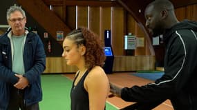 Coline Devillard et Ladji Doucouré à l'INSEP